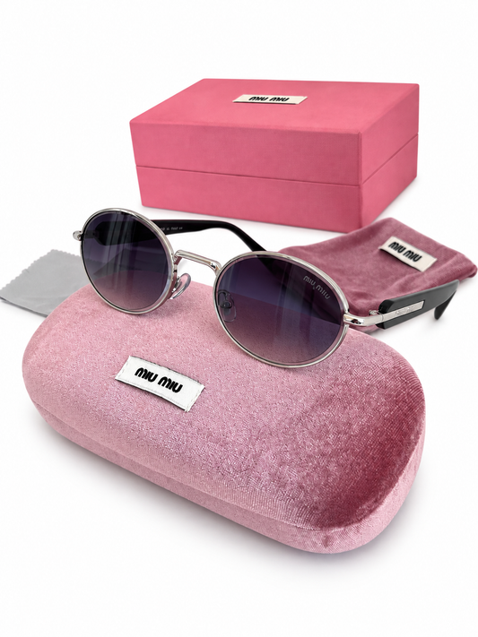 Miu Miu Round Silver