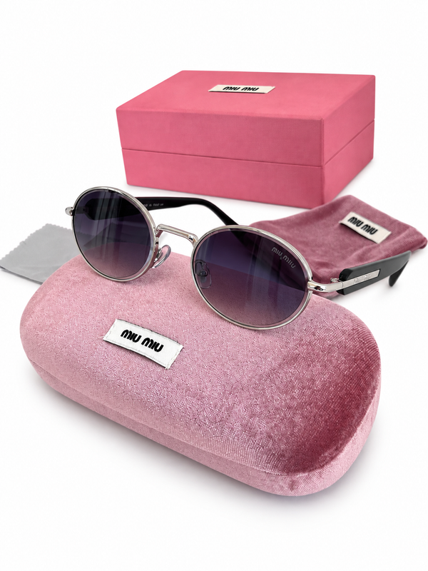 Miu Miu Round Silver