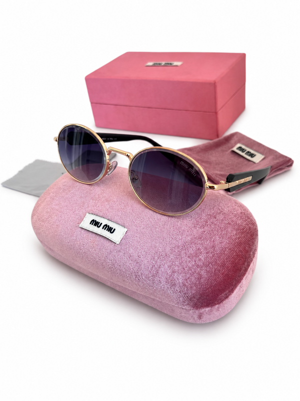 Miu Miu Round Gold